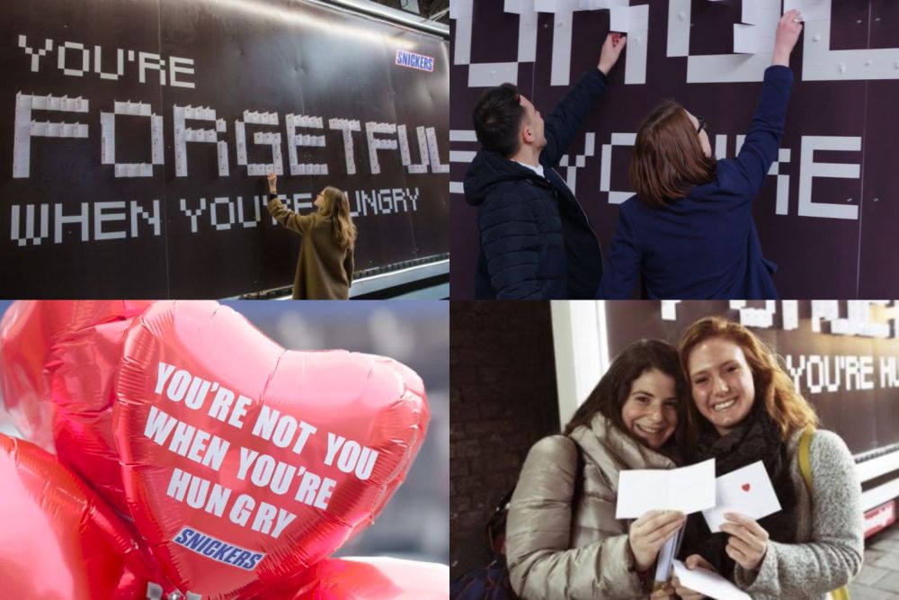 Snickers biến Billboard th&agrave;nh &ldquo;trạm cứu nguy&rdquo; Valentine cho những người đ&atilde;ng tr&iacute;